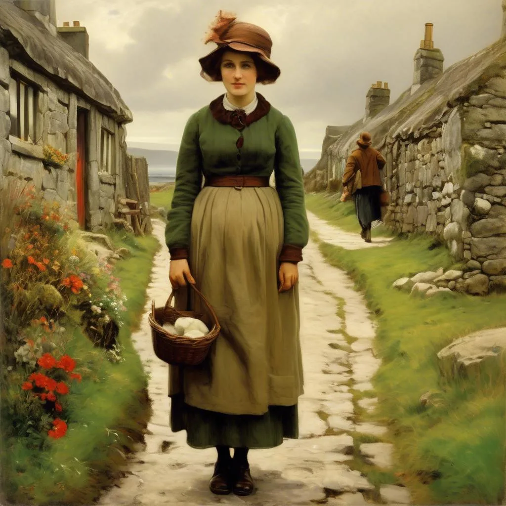 Galway woman and child – Alfred Downing Fripp