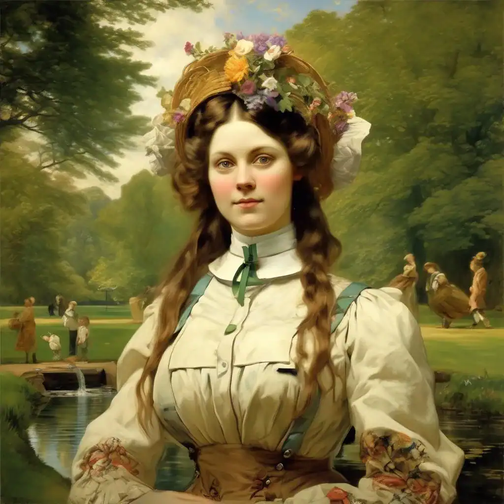 Nursemaid in Kelvingrove Park – George Henry
